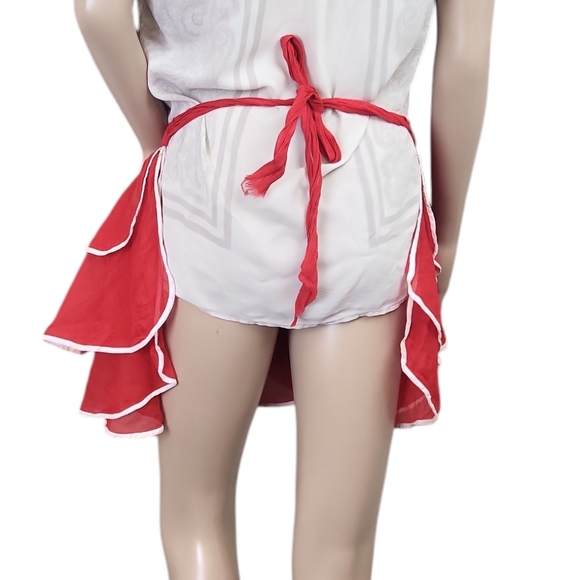 Vintage Pinup Red Fancy Crinoline Apron - Picture 3 of 5